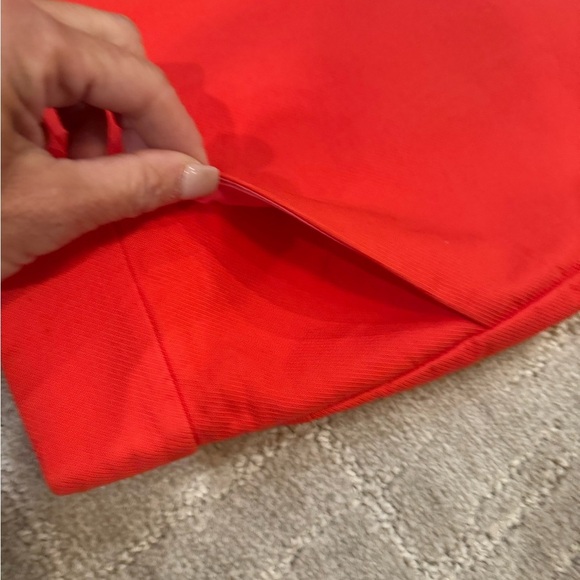 J. Crew Red Mini Pencil Skirt with Slit - Picture 5 of 6